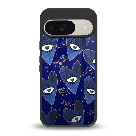 Girl Vision back phone cover | glass case for google pixel 9