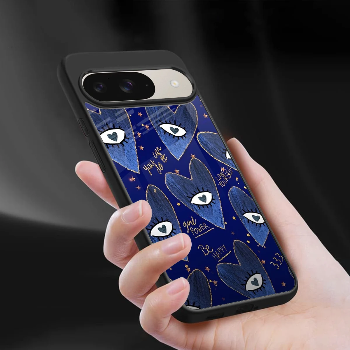 Girl Vision sleek google pixel 9 cover with tempered glass back and TPU edges