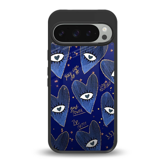 Girl Vision back phone cover | glass case for google pixel 9 pro