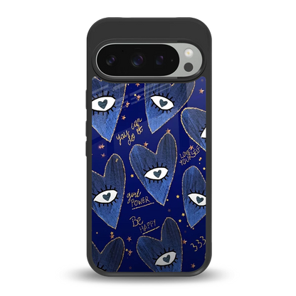 Girl Vision back phone cover | glass case for google pixel 9 pro xl
