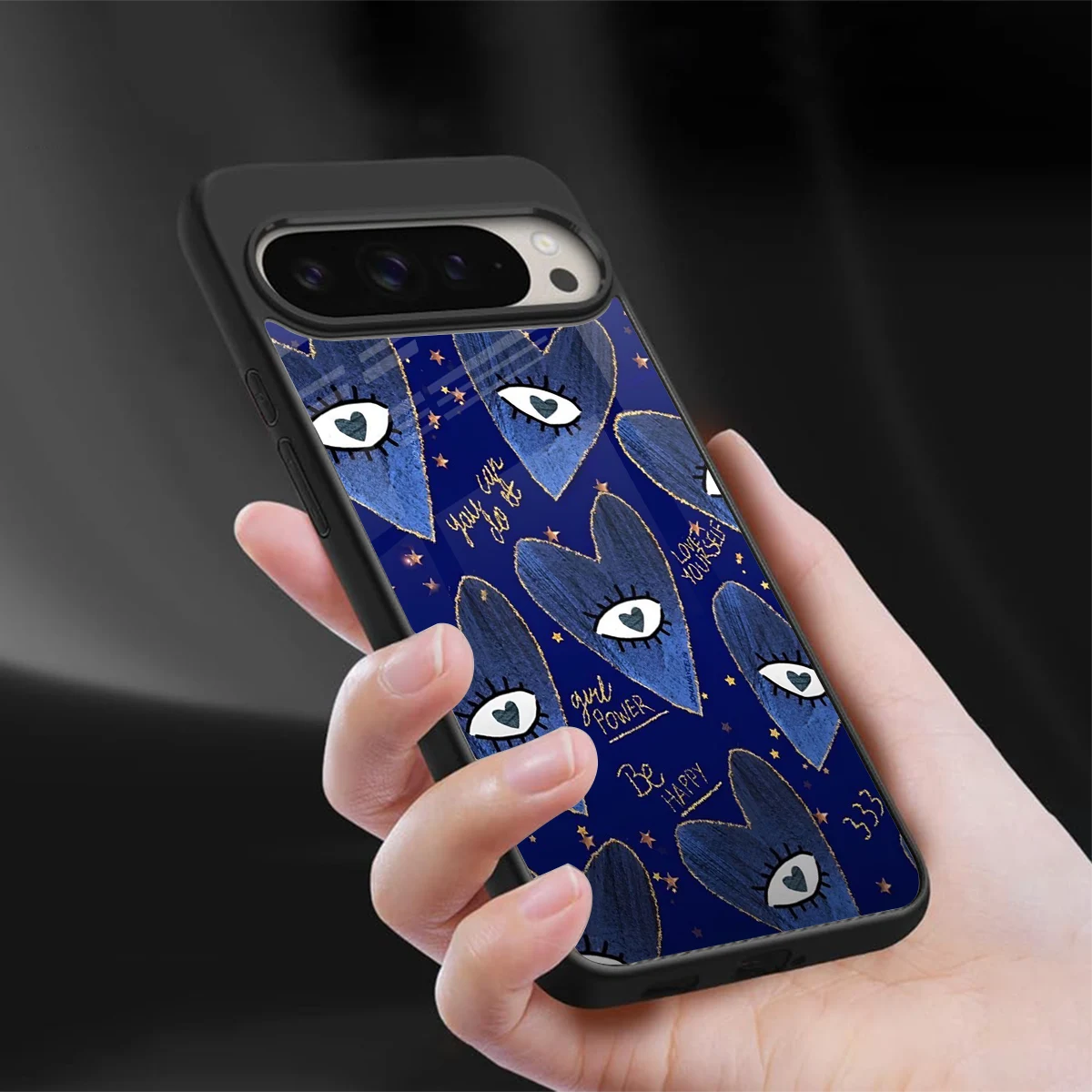 Girl Vision sleek google pixel 9 pro xl cover with tempered glass back and TPU edges