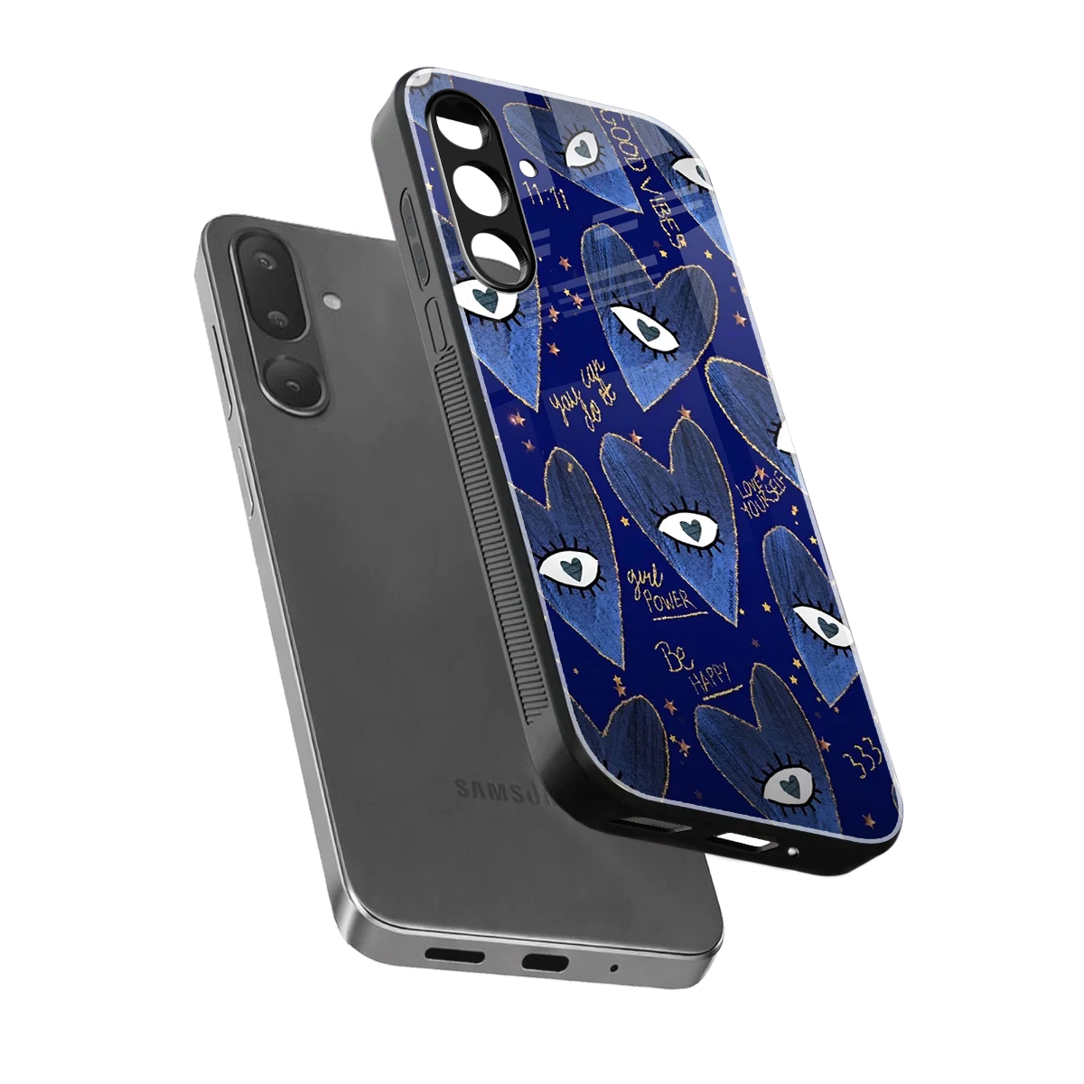 Girl Vision sleek samsung galaxy m36 5g cover with tempered glass back and TPU edges