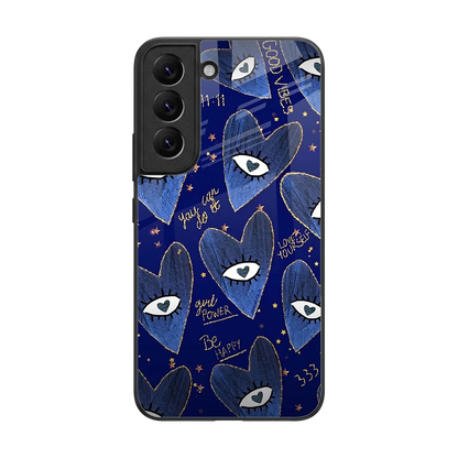 Girl Vision back phone cover | glass case for samsung galaxy s22