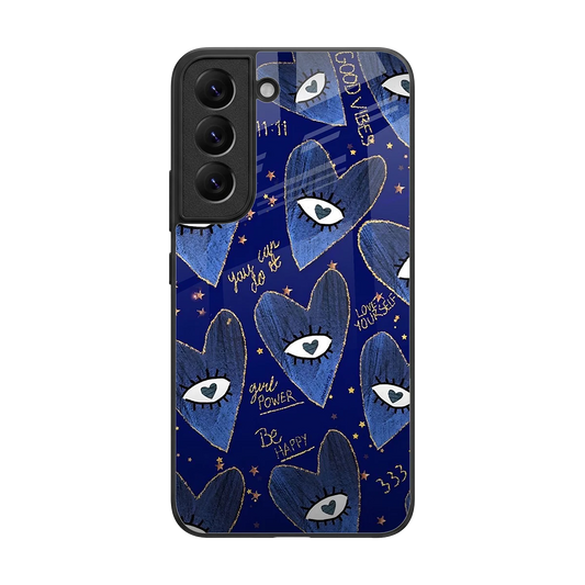 Girl Vision back phone cover | glass case for samsung galaxy s22