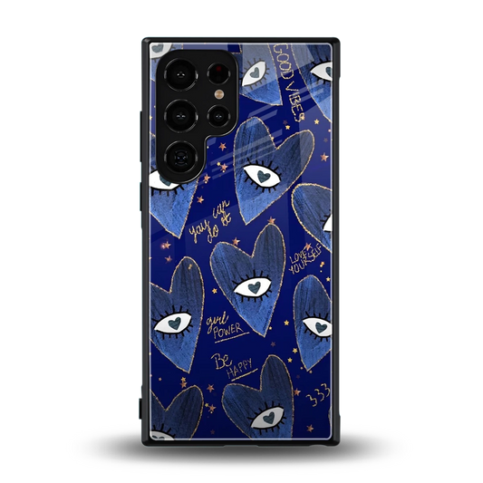 Girl Vision back phone cover | glass case for samsung galaxy s23 ultra