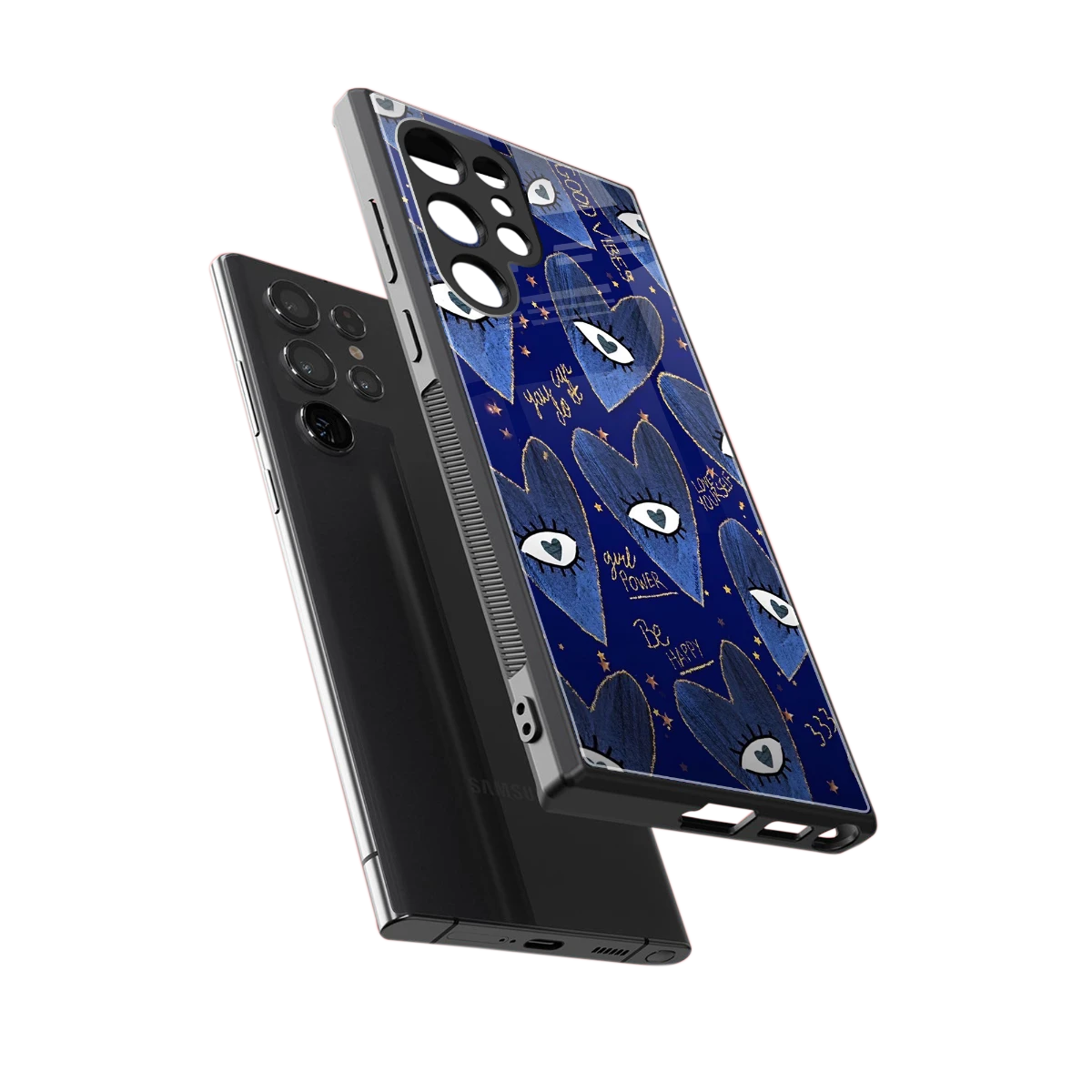 Girl Vision sleek samsung galaxy s23 ultra cover with tempered glass back and TPU edges