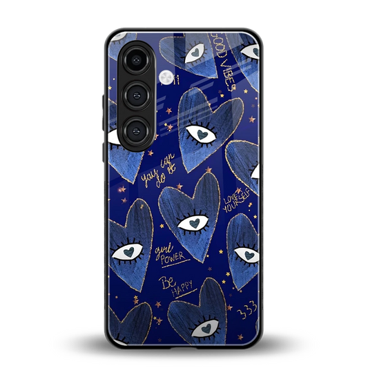 Girl Vision back phone cover | glass case for samsung galaxy s24 plus