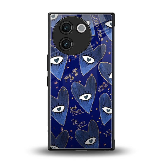 Girl Vision back phone cover | glass case for vivo v30e