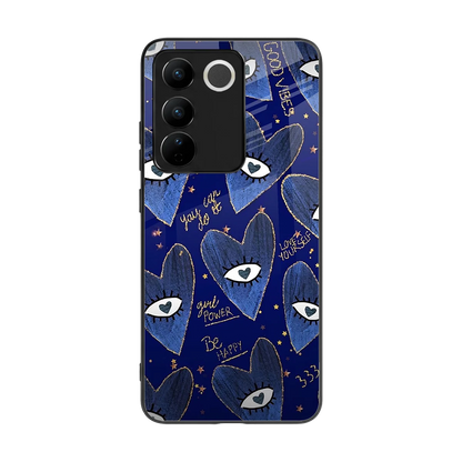 Girl Vision back phone cover | glass case for vivo v27 5g
