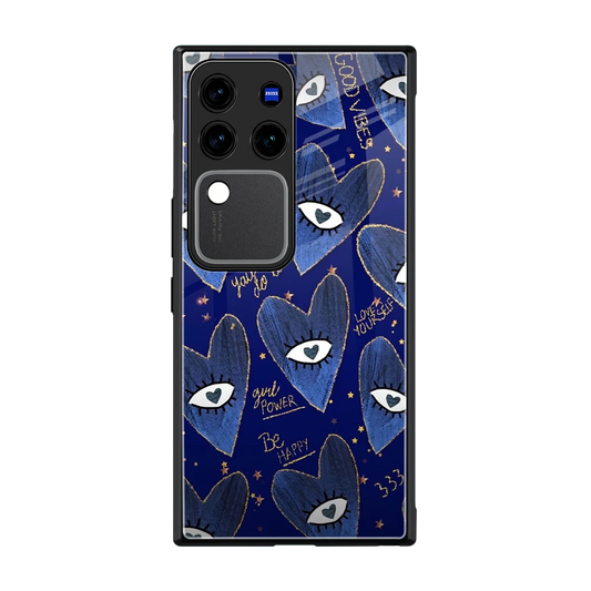 Girl Vision back phone cover | glass case forvivo v30 pro