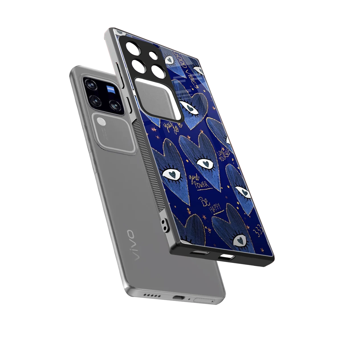 Girl Vision sleekvivo v30 pro cover with tempered glass back and TPU edges