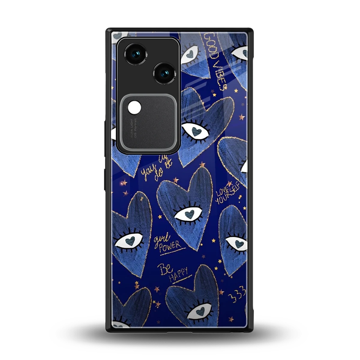 Girl Vision back phone cover | glass case for vivo v30