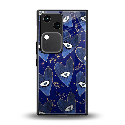 Girl Vision back phone cover | glass case for vivo v30