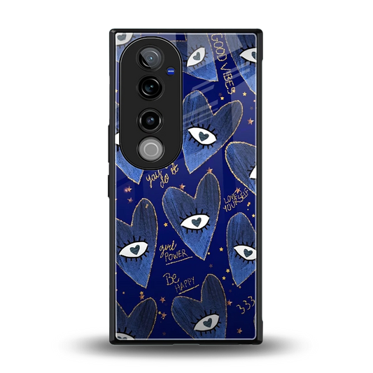 Girl Vision back phone cover | glass case for vivo v40 pro