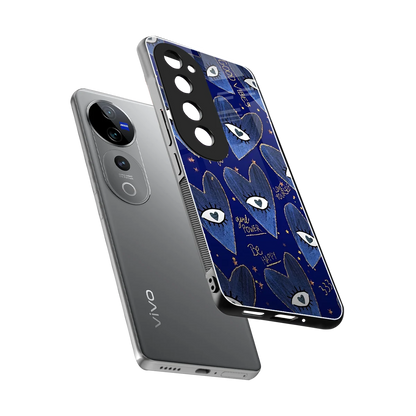 Girl Vision sleek vivo v40 pro cover with tempered glass back and TPU edges