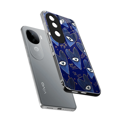 Girl Vision sleek vivo v40e cover with tempered glass back and TPU edges