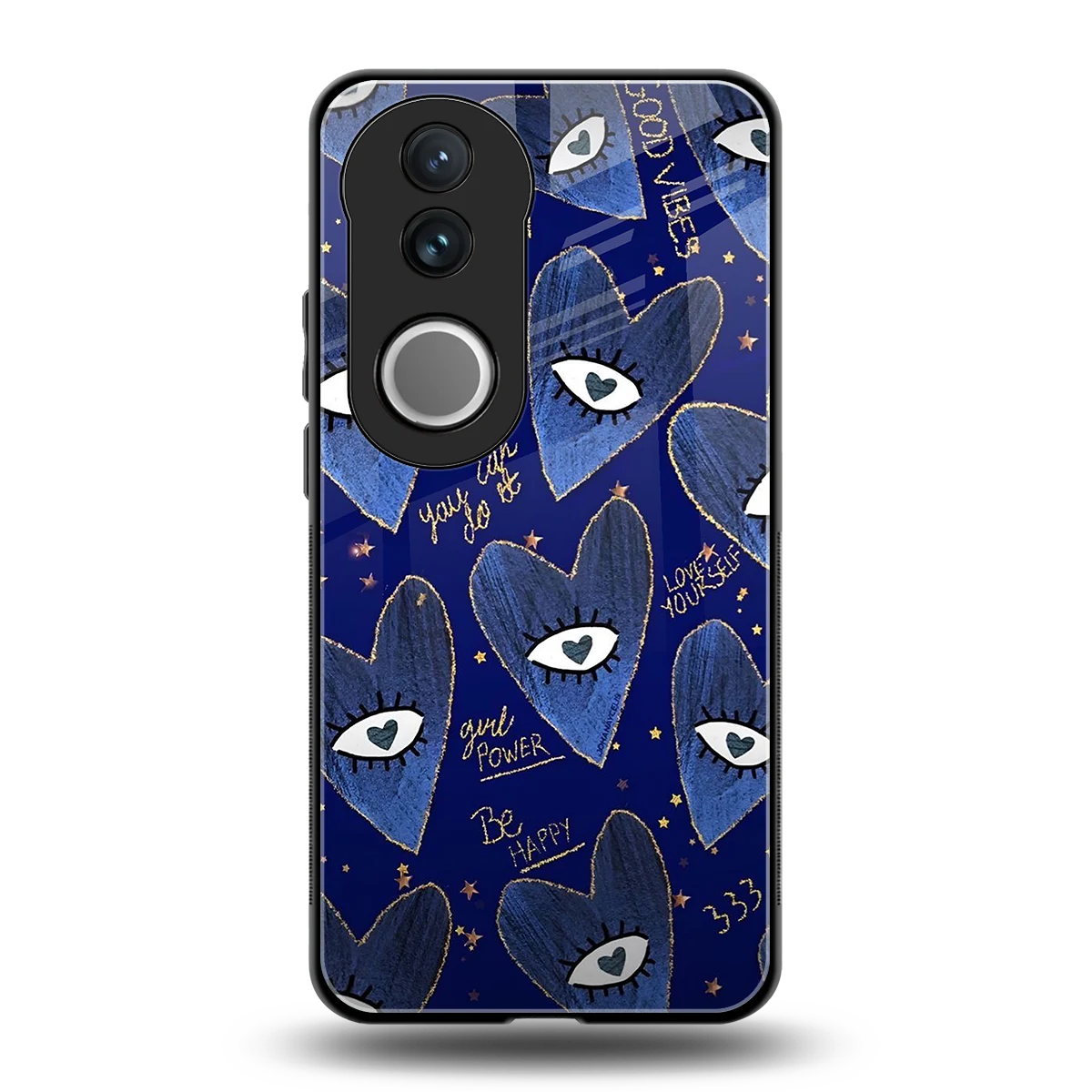 Girl Vision back phone cover | glass case for vivo v50