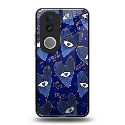 Girl Vision back phone cover | glass case for vivo v50
