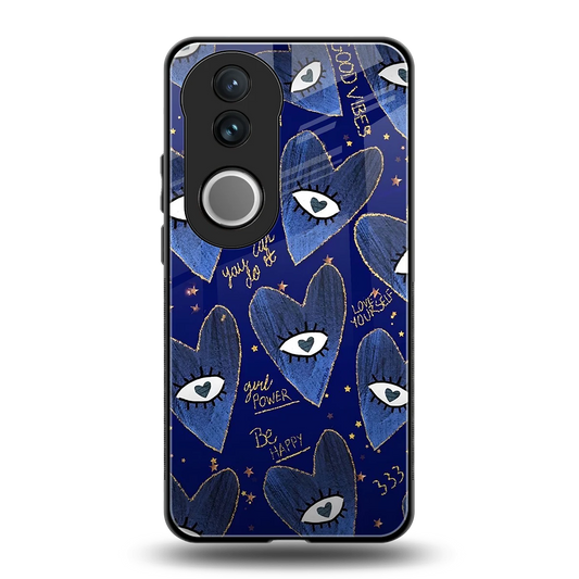 Girl Vision back phone cover | glass case for vivo v50