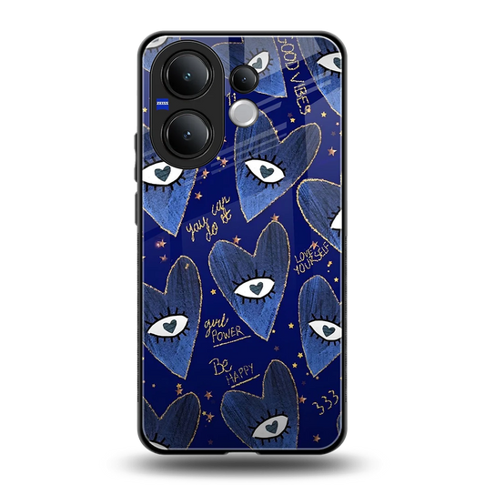 Girl Vision back phone cover | glass case for vivo v60