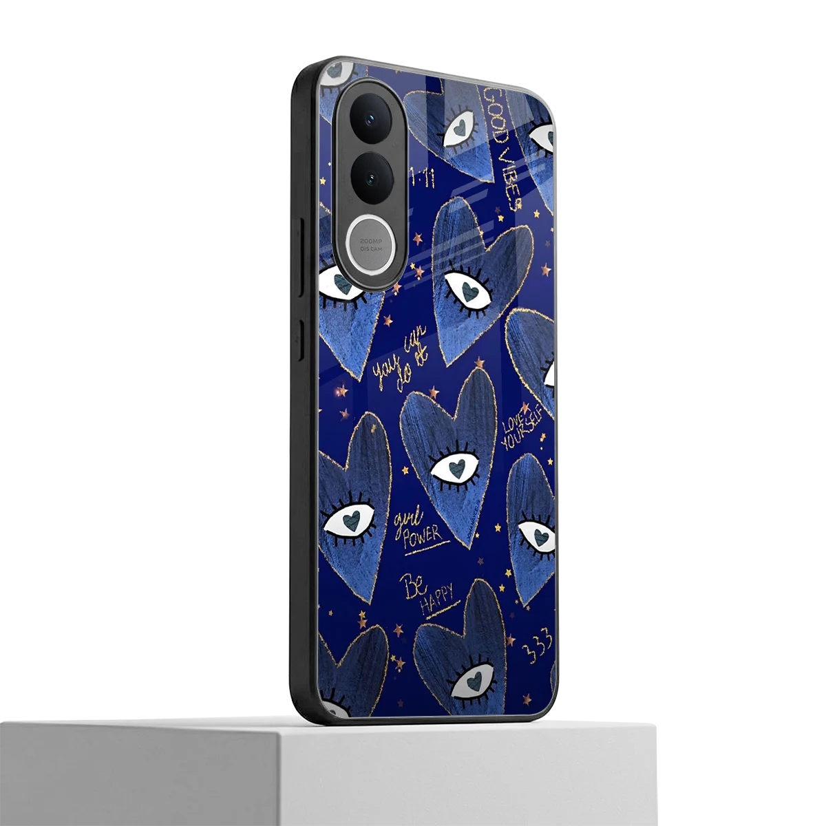 Girl Vision vivo v70 fe mobile cover | shockproof glass phone case