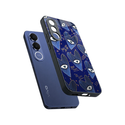 Girl Vision sleek vivo v70 fe cover with tempered glass back and TPU edges