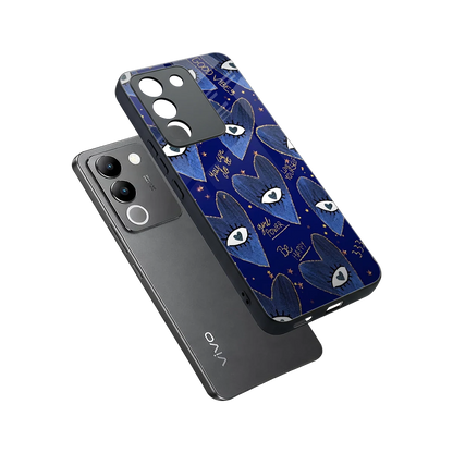 Girl Vision sleek vivo y200 5g cover with tempered glass back and TPU edges