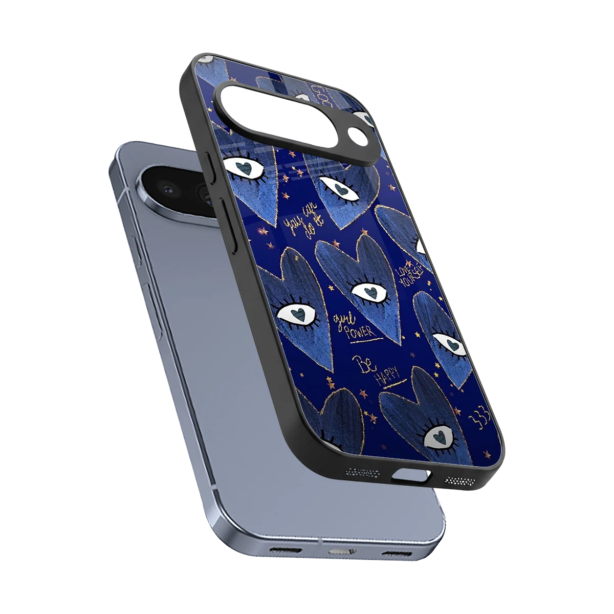 Girl Vision sleek google pixel 10 cover with tempered glass back and TPU edges