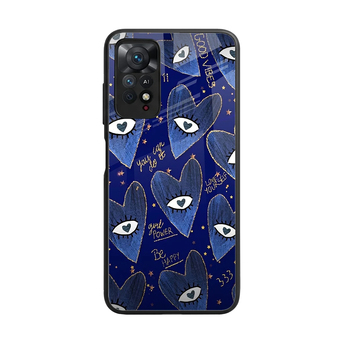 Girl Vision back phone cover | glass case for redmi note 11 pro