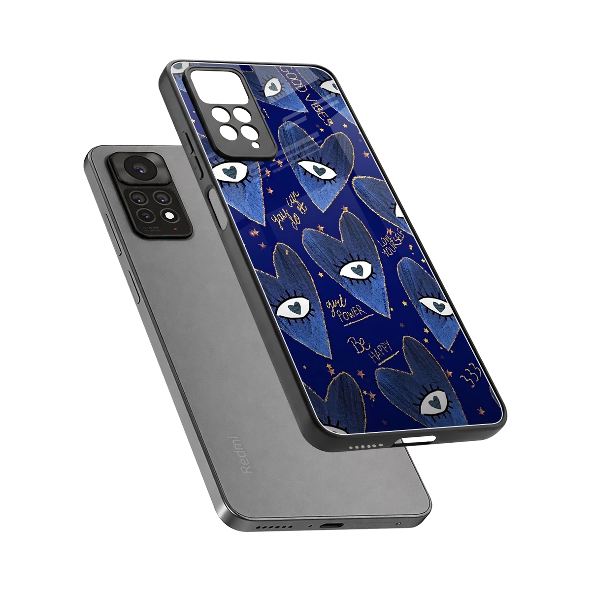Girl Vision sleek redmi note 11 pro cover with tempered glass back and TPU edges