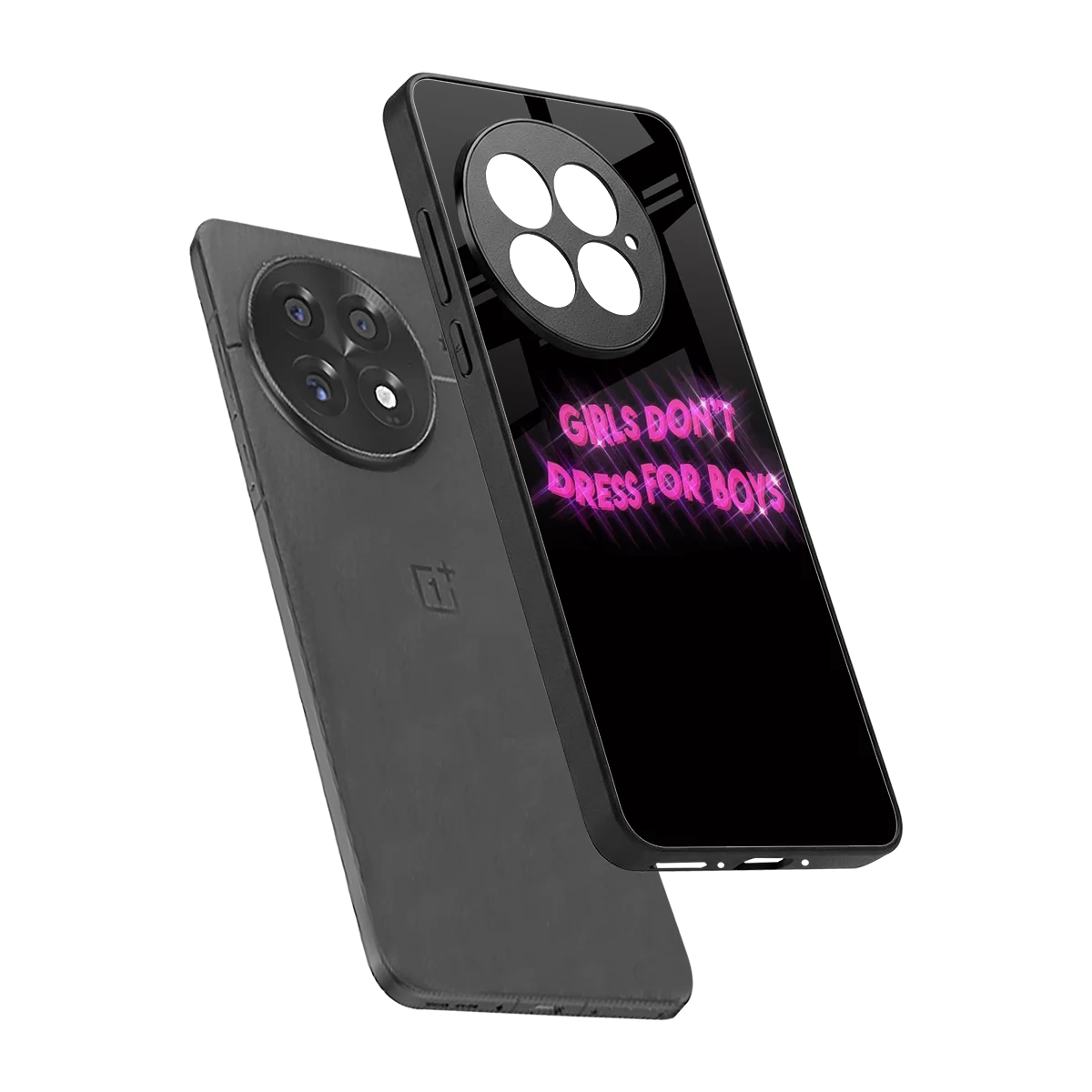 Girls Don't Dress For Boys sleek oneplus 13 cover with tempered glass back and TPU edges