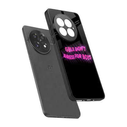 Girls Don't Dress For Boys sleek oneplus 13 cover with tempered glass back and TPU edges