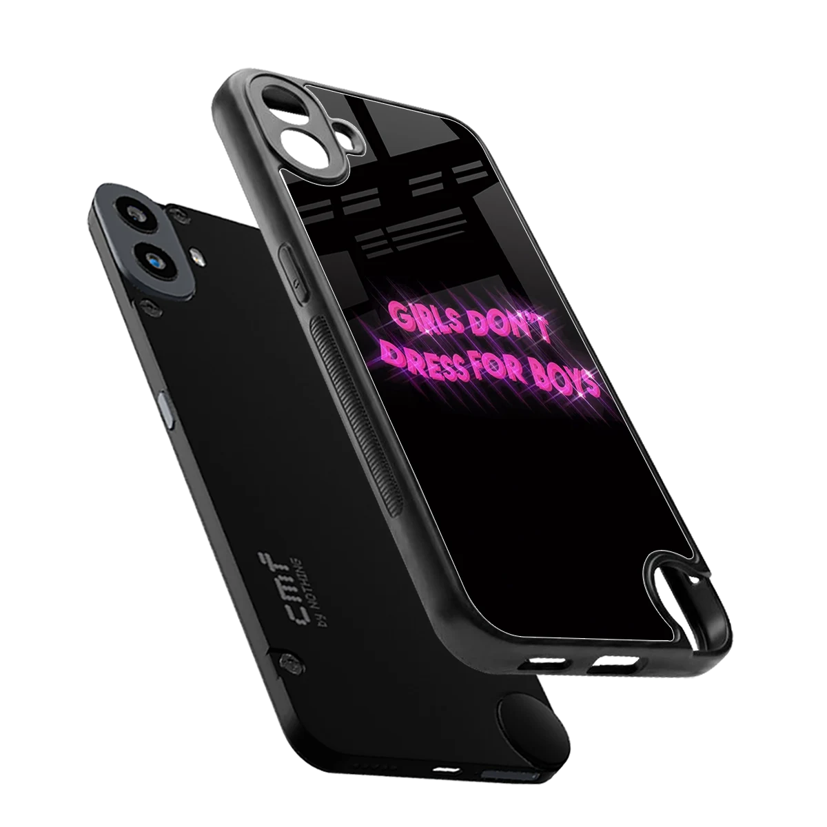 Girls Don't Dress For Boys sleek cmf nothing phone 1 cover with tempered glass back and TPU edges