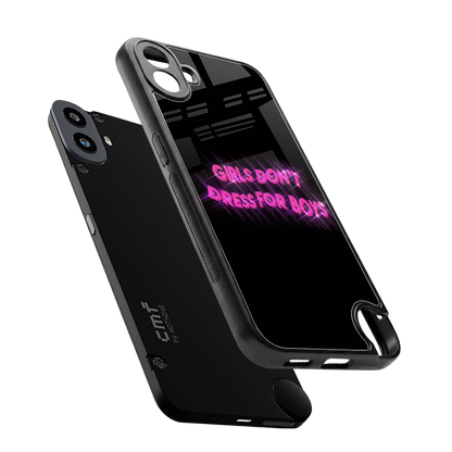 Girls Don't Dress For Boys sleek cmf nothing phone 1 cover with tempered glass back and TPU edges