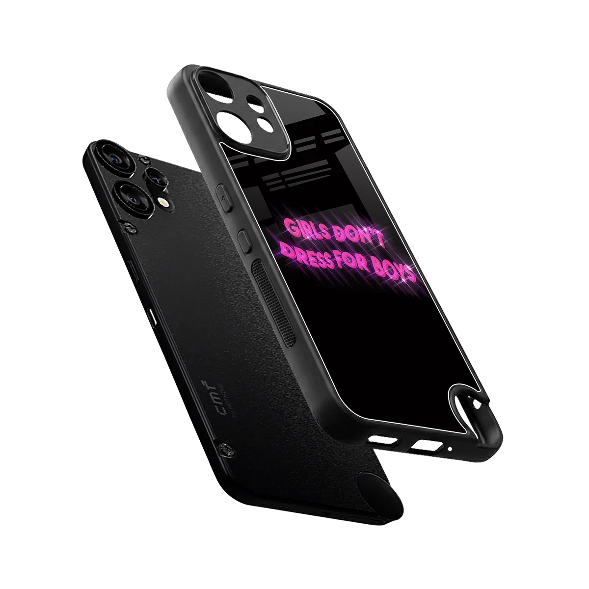 Girls Don't Dress For Boys sleek cmf nothing phone 2 pro cover with tempered glass back and TPU edges