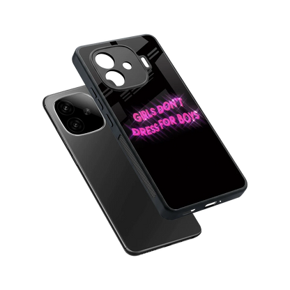 Girls Don't Dress For Boys sleek iqoo neo 10r 5g cover with tempered glass back and TPU edges