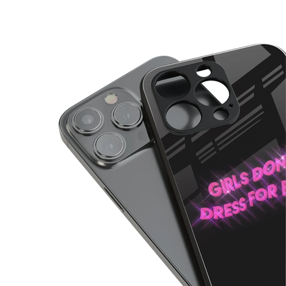 Girls Don't Dress For Boys stylish phone case for iphone 14 | glossy glass and slim fit