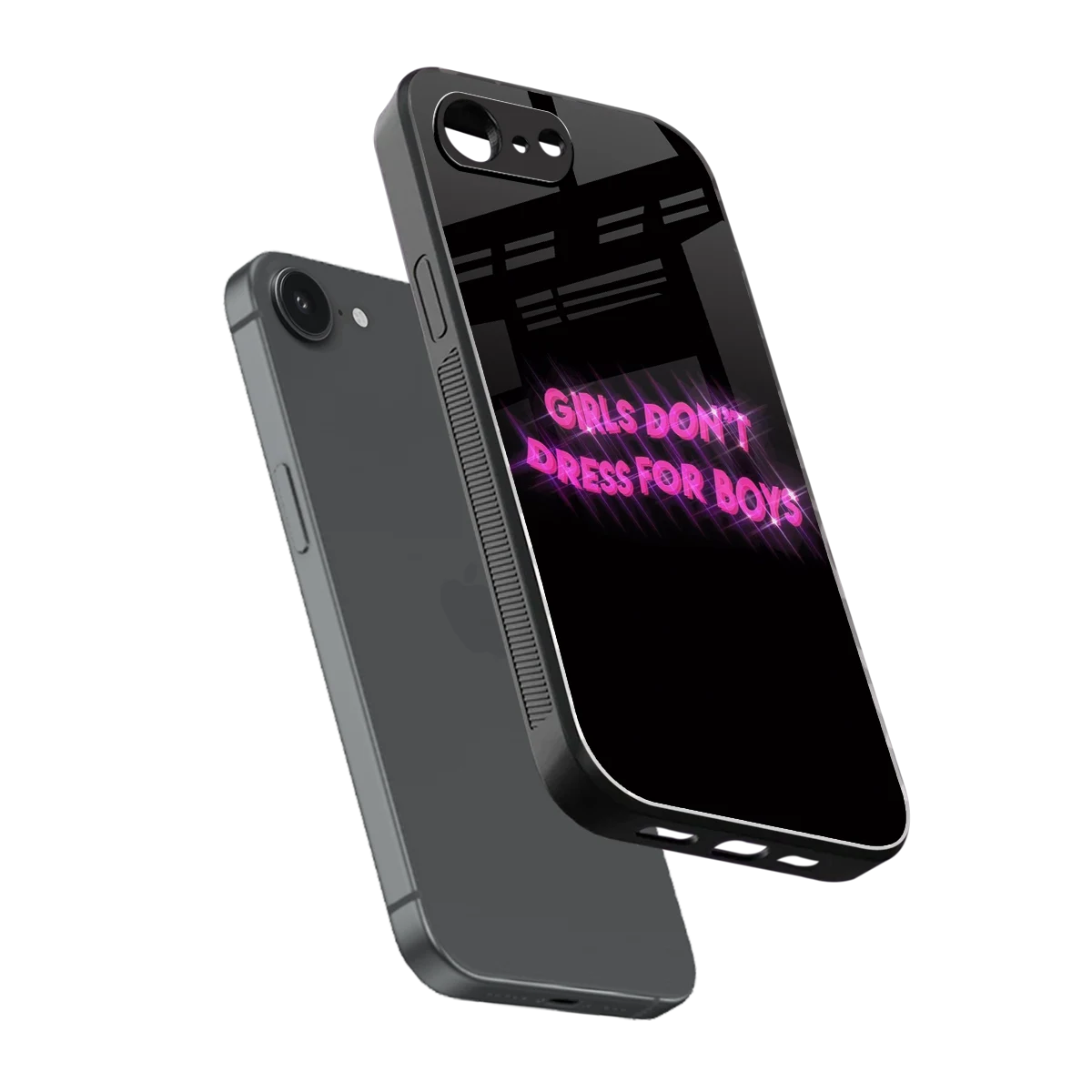 Girls Don't Dress For Boys sleek iphone 17e cover with tempered glass back and TPU edges