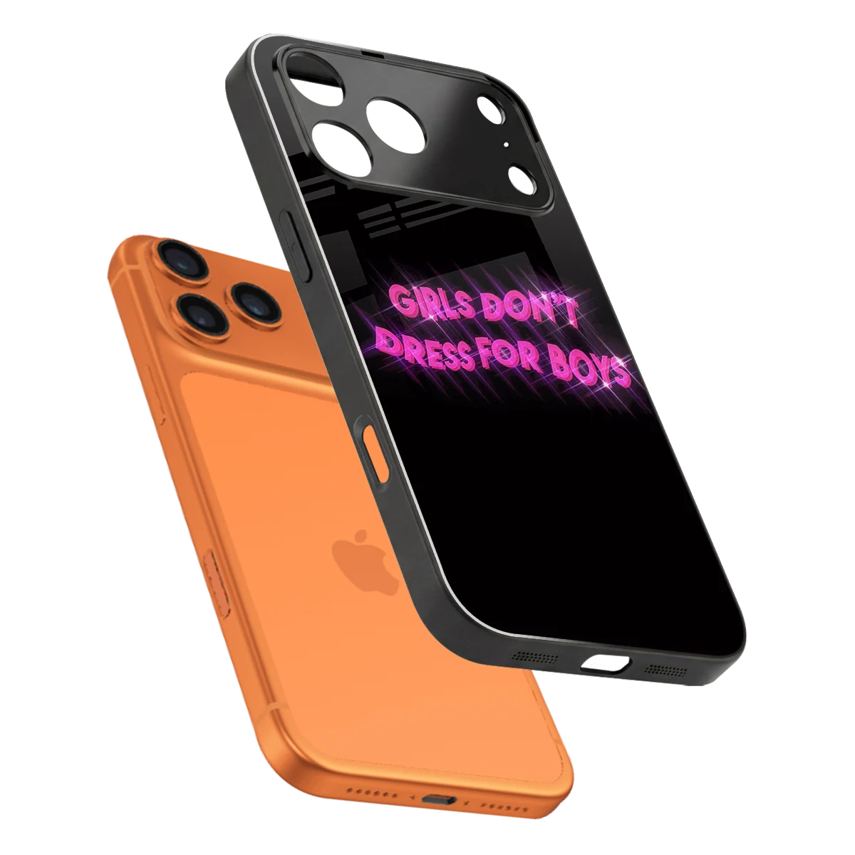 Girls Don't Dress For Boys sleek iphone 17 pro cover with tempered glass back and TPU edges