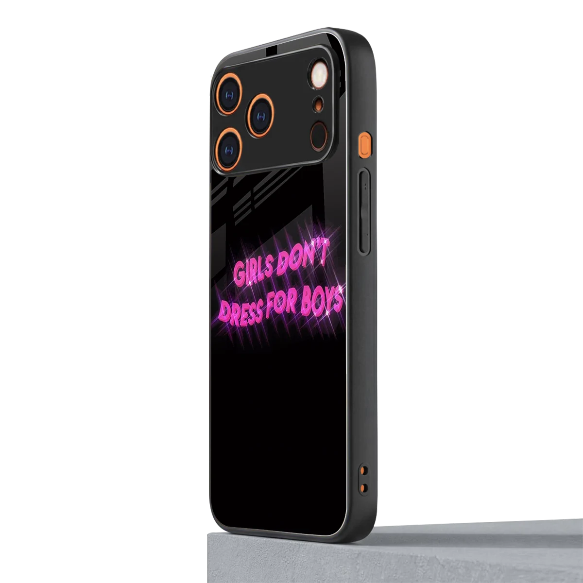 Girls Don't Dress For Boys iphone 17 pro mobile cover | shockproof glass phone case