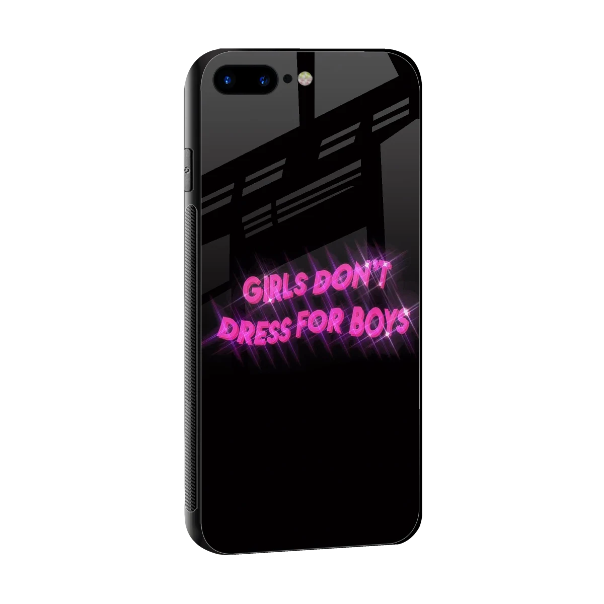 Girls Don't Dress For Boys sleek iphone 8 plus cover with tempered glass back and TPU edges