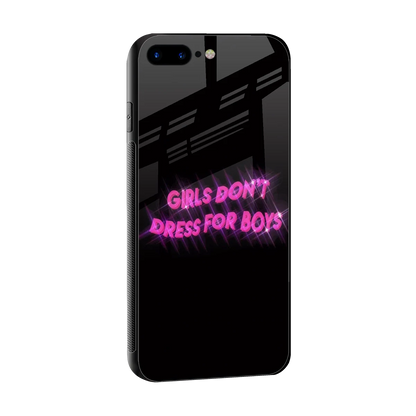 Girls Don't Dress For Boys sleek iphone 8 plus cover with tempered glass back and TPU edges