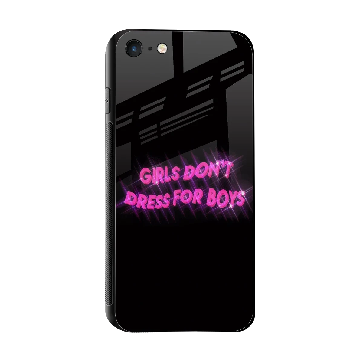 Girls Don't Dress For Boys sleek iphone 7 cover with tempered glass back and TPU edges