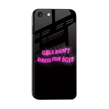 Girls Don't Dress For Boys sleek iphone 7 cover with tempered glass back and TPU edges
