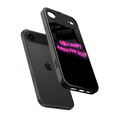 Girls Don't Dress For Boys sleek iphone air cover with tempered glass back and TPU edges