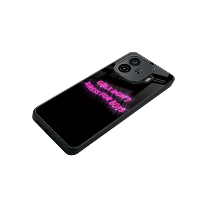 Girls Don't Dress For Boys stylish phone case for iqoo neo 10r 5g | glossy glass and slim fit