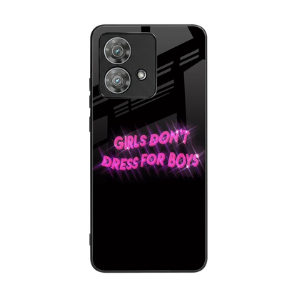 Girls Don't Dress For Boys back phone cover | glass case for motorola edge 40 neo 5g