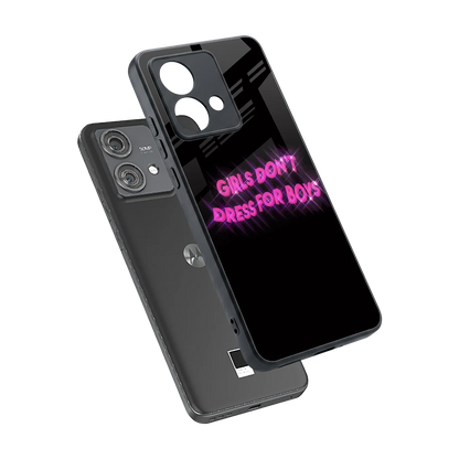 Girls Don't Dress For Boys sleek motorola edge 40 neo 5g cover with tempered glass back and TPU edges
