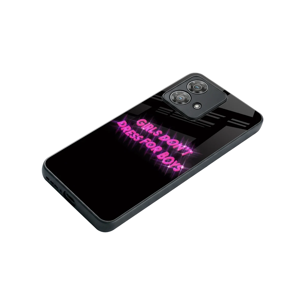 Girls Don't Dress For Boys stylish phone case for motorola edge 40 neo 5g | glossy glass and slim fit