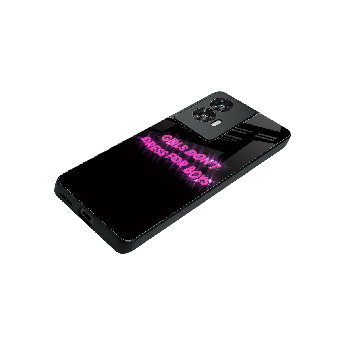 Girls Don't Dress For Boys stylish phone case for motorola edge 50 fusion | glossy glass and slim fit